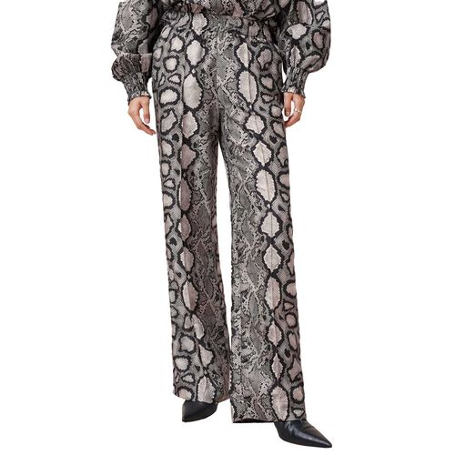 AllSaints Charli Wide Leg Snake Print Trousers